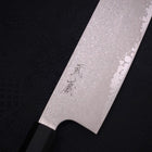 Nakiri Silver Steel #3 Damascus Buffalo Ebony Handle 165mm (6.5”)-[Musashi]-[Japanese-Kitchen-Knives]