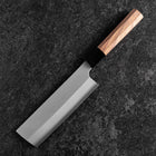 Nakiri Silver Steel #3 Kasumi Buffalo Walnut Handle 165mm (6.5”)-[Musashi]-[Japanese-Kitchen-Knives]
