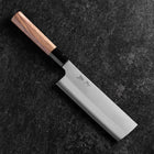 Nakiri Silver Steel #3 Kasumi Buffalo Walnut Handle 165mm (6.5”)-[Musashi]-[Japanese-Kitchen-Knives]
