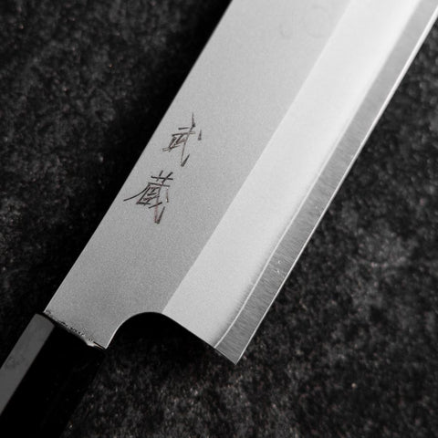 Nakiri Silver Steel #3 Kasumi Buffalo Walnut Handle 165mm-[Musashi]-[Japanese-Kitchen-Knives]