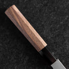 Nakiri Silver Steel #3 Kasumi Buffalo Walnut Handle 165mm-[Musashi]-[Japanese-Kitchen-Knives]