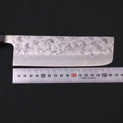 Nakiri Silver Steel #3 Nashiji Buffalo Magnolia Handle 165mm-Silver steel #3-Nashiji-Japanese Handle-[Musashi]-[Japanese-Kitchen-Knives]