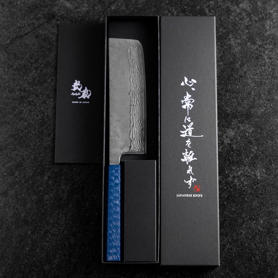 牛刀 AUS-10 梨地 ダマスカス 紫漆柄 210mm – MUSASHI