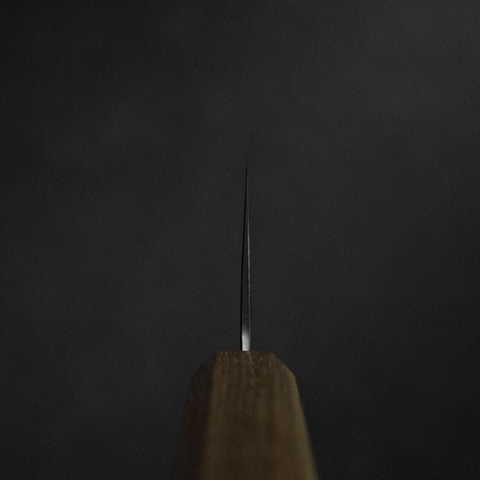 Nakiri Silver Steel #3 Nashiji Olive Handle 165mm-[Musashi]-[Japanese-Kitchen-Knives]