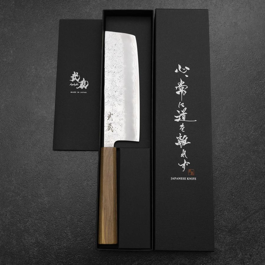なう様用　銀三鋼 梨地模様 筋引刃渡　約270mm 黒ハンドル 銀三 梨地仕上 筋引包丁 黒ハンドル – 徳蔵刃物 TOKUZO KNIVES
