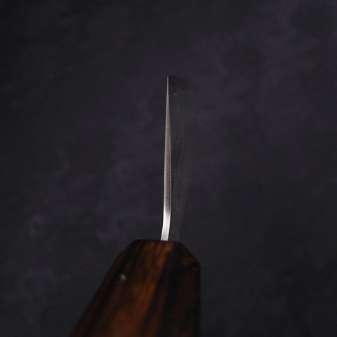 Nakiri Silver Steel #3 Nashiji Sumi Urushi Handle 165mm (6.5”)-[Musashi]-[Japanese-Kitchen-Knives]