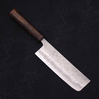 Nakiri Silver Steel #3 Nashiji Sumi Urushi Handle 165mm (6.5”)-[Musashi]-[Japanese-Kitchen-Knives]