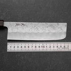 Nakiri Silver Steel #3 Nashiji Walnut Handle 165mm (6.5”)-[Musashi]-[Japanese-Kitchen-Knives]