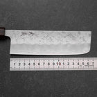 Nakiri Silver Steel #3 Nashiji Walnut Handle 165mm-[Musashi]-[Japanese-Kitchen-Knives]