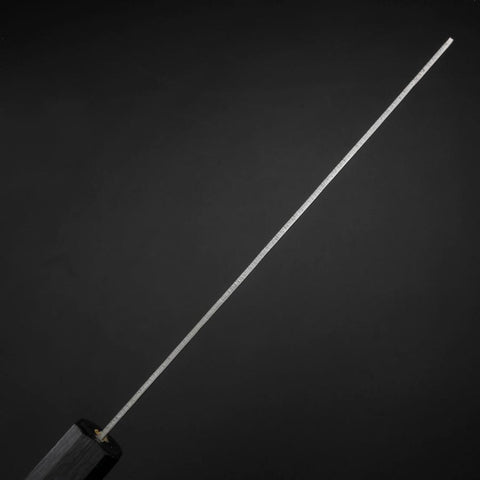 Nakiri Silver Steel #3 Nashiji Washi Dark Blue Urushi Handle 165mm (6.5”)-[Musashi]-[Japanese-Kitchen-Knives]