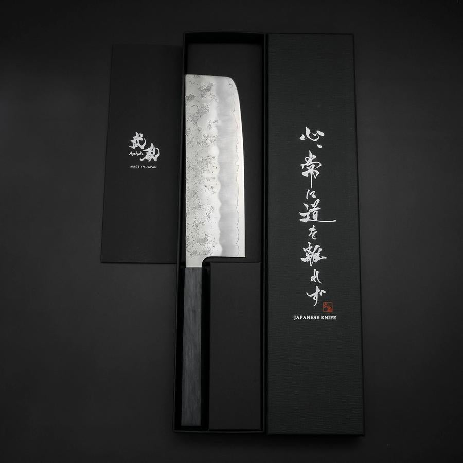 薄刃(関東) 銀三本焼 鏡面 黒檀水牛柄 180mm – MUSASHI