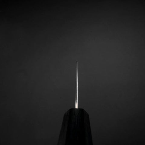 Nakiri Silver Steel #3 Nashiji Washi Dark Blue Urushi Handle 165mm-[Musashi]-[Japanese-Kitchen-Knives]