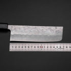 Nakiri Silver Steel #3 Nashiji Washi Dark Blue Urushi Handle 165mm-[Musashi]-[Japanese-Kitchen-Knives]