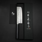 Nakiri Silver Steel #3 Nashiji Washi Dark Blue Urushi Handle 165mm-[Musashi]-[Japanese-Kitchen-Knives]