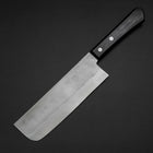 Nakiri Silver Steel #3 Nashiji Western Handle 170mm (6.7”)-[Musashi]-[Japanese-Kitchen-Knives]