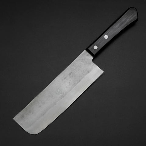 Nakiri Silver Steel #3 Nashiji Western Handle 170mm (6.7”)-[Musashi]-[Japanese-Kitchen-Knives]