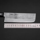 Nakiri Silver Steel #3 Nashiji Western Handle 170mm (6.7”)-[Musashi]-[Japanese-Kitchen-Knives]