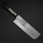 Nakiri Silver Steel #3 Nashiji Western Handle 170mm-[Musashi]-[Japanese-Kitchen-Knives]