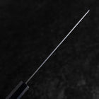 Nakiri Silver Steel #3 Nawame Damascus Dark Blue Urushi Handle 165mm-[Musashi]-[Japanese-Kitchen-Knives]