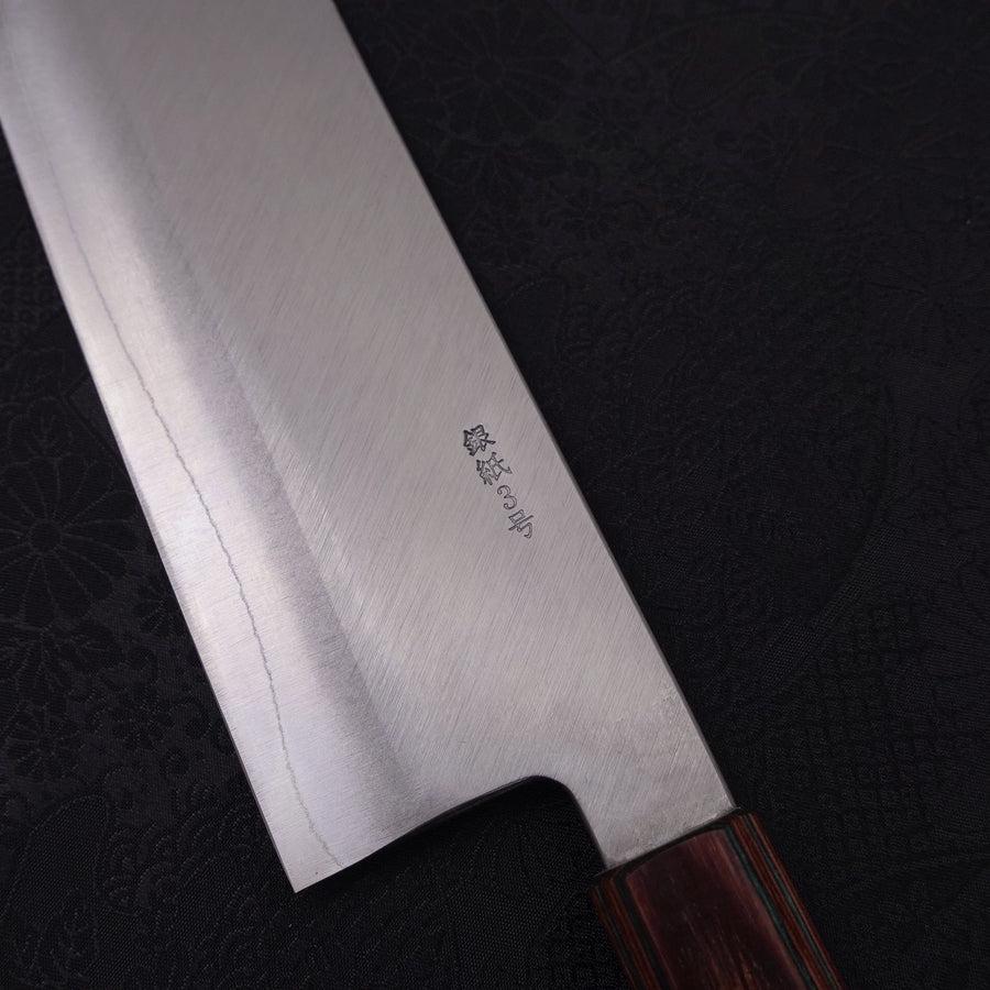 Nakiri Silver Steel #3 Polished Poplar 165mm-Silver steel #3-Polished-Japanese Handle-[Musashi]-[Japanese-Kitchen-Knives]