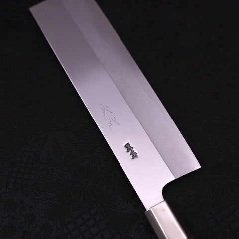 Nakiri Silver Steel #3 Walnut Handle 165mm (6.5”)-[Musashi]-[Japanese-Kitchen-Knives]