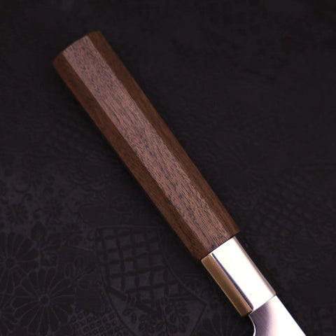 Nakiri Silver Steel #3 Walnut Handle 165mm (6.5”)-[Musashi]-[Japanese-Kitchen-Knives]
