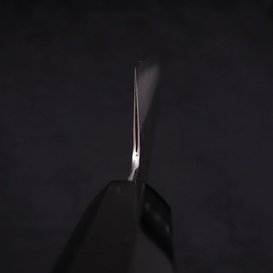 Nakiri Stainless Clad Aogami-Super Suname Buffalo Ebony Handle 165mm-Aogami Super-Tsuchime-Japanese Handle-[Musashi]-[Japanese-Kitchen-Knives]