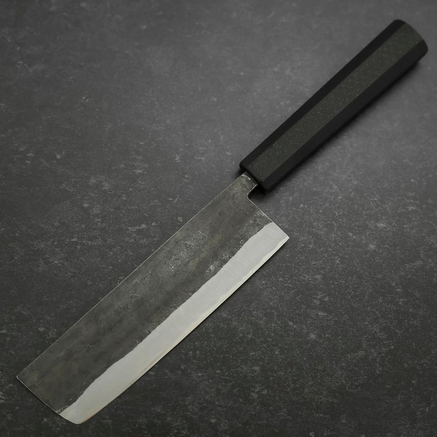 菜切 青紙2号 ステン割込 黒打 ゴム柄 165mm – MUSASHI
