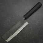 Nakiri Stainless Clad Blue Steel #2 Kurouchi Rubber Handle 165mm (6.5”)-[Musashi]-[Japanese-Kitchen-Knives]