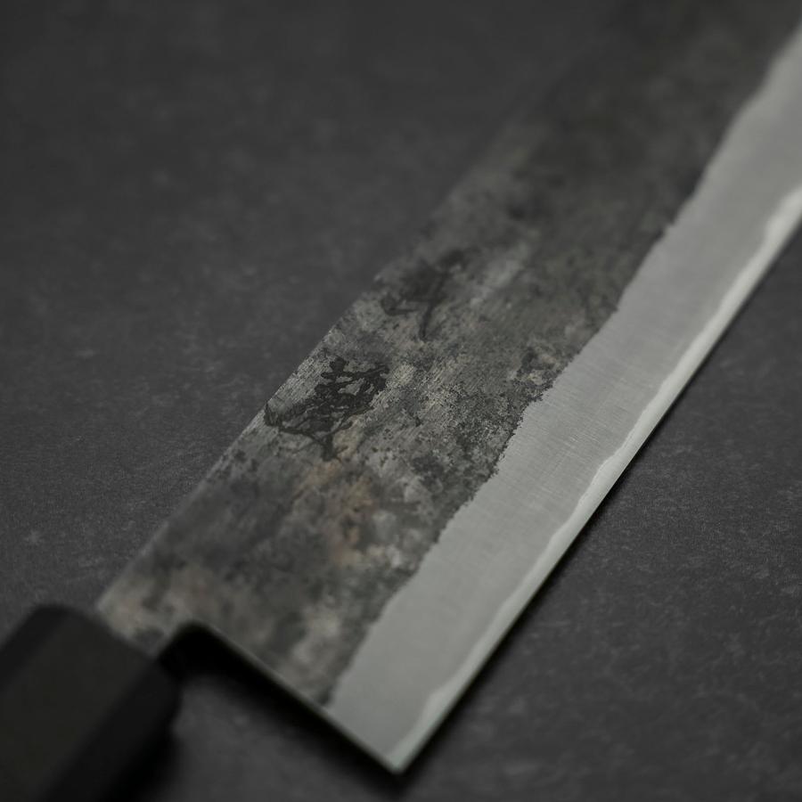 菜切 青紙2号 ステン割込 黒打 ゴム柄 165mm – MUSASHI