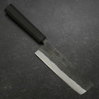 Nakiri Stainless Clad Blue Steel #2 Kurouchi Rubber Handle 165mm (6.5”)-[Musashi]-[Japanese-Kitchen-Knives]