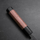 Nakiri Stainless Clad Blue Steel #2 Kurouchi Walnut Handle 165mm (6.5”)-[Musashi]-[Japanese-Kitchen-Knives]
