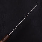 Nakiri Stainless Clad Blue Steel #2 Kurouchi Walnut Shitan Handle 165mm (6.5”)-[Musashi]-[Japanese-Kitchen-Knives]