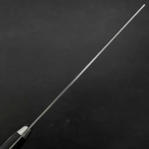Nakiri Stainless Clad Blue Steel #2 Tsuchime Western Black Handle 170mm (6.7”)-[Musashi]-[Japanese-Kitchen-Knives]