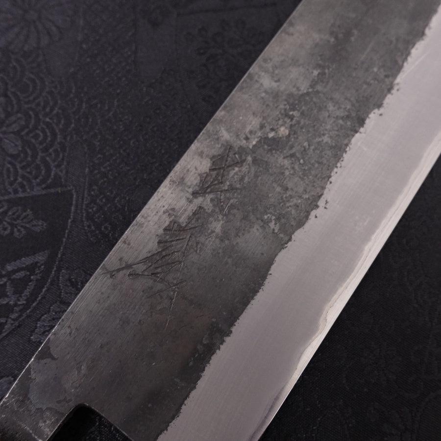 Nakiri Stainless Clad Blue steel #2 Kurouchi Walnut Shitan Handle 165mm-Blue steel #2-Kurouchi-Japanese Handle-[Musashi]-[Japanese-Kitchen-Knives]