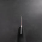 Nakiri Stainless Clad White Steel #2 Polished Western Black Handle 150mm (5.9”)-[Musashi]-[Japanese-Kitchen-Knives]