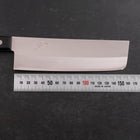 Nakiri Stainless Clad White Steel #2 Polished Western Black Handle 150mm (5.9”)-[Musashi]-[Japanese-Kitchen-Knives]