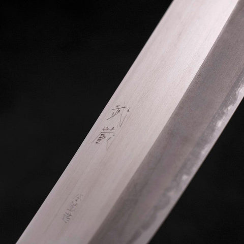 Nakiri Stainless Clad White Steel #2 Polished Yaki Urushi Handle 165mm (6.5”)-[Musashi]-[Japanese-Kitchen-Knives]