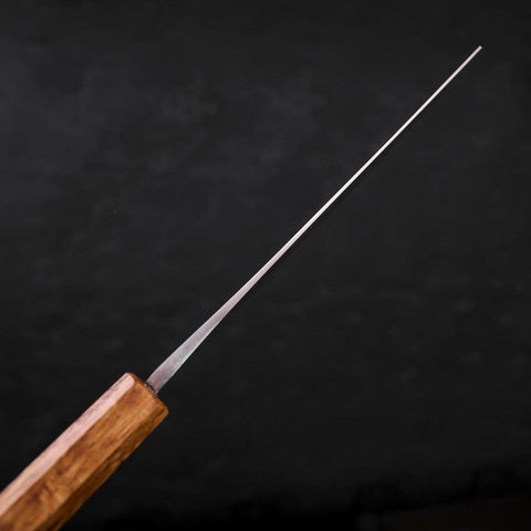 Nakiri Stainless Clad White Steel #2 Polished Yaki Urushi Handle 165mm (6.5”)-[Musashi]-[Japanese-Kitchen-Knives]