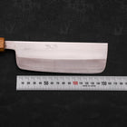 Nakiri Stainless Clad White Steel #2 Polished Yaki Urushi Handle 165mm (6.5”)-[Musashi]-[Japanese-Kitchen-Knives]