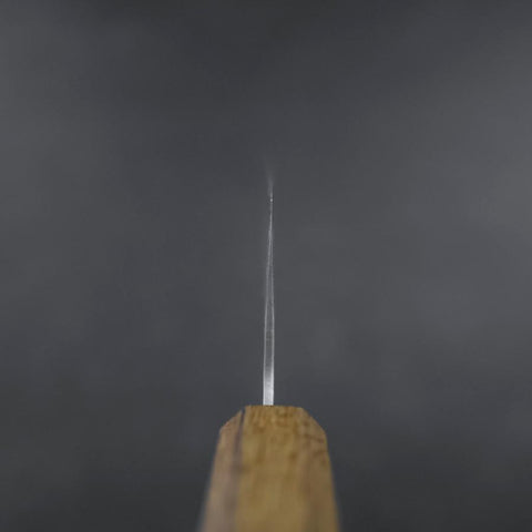 Nakiri Stainless Clad White Steel #2 Tsuchime Yaki Urushi Handle 165mm (6.5”)-[Musashi]-[Japanese-Kitchen-Knives]