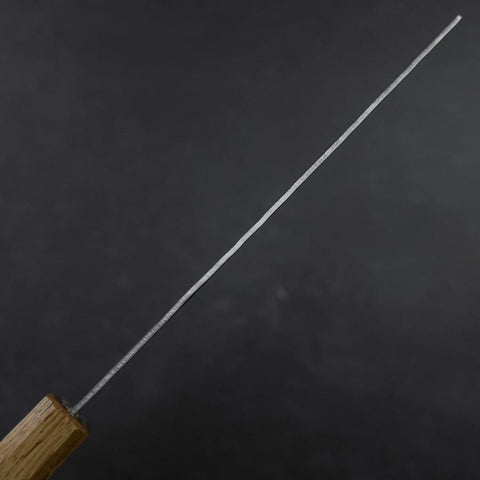 Nakiri Stainless Clad White Steel #2 Tsuchime Yaki Urushi Handle 165mm (6.5”)-[Musashi]-[Japanese-Kitchen-Knives]