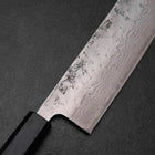 Nakiri Sweden Stainless Steel Nashiji Washi Damascus Blue Urushi Handle 165mm-[Musashi]-[Japanese-Kitchen-Knives]