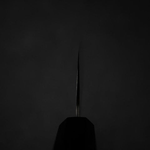 Nakiri Sweden Stainless Steel Nashiji Washi Damascus Blue Urushi Handle 165mm-[Musashi]-[Japanese-Kitchen-Knives]