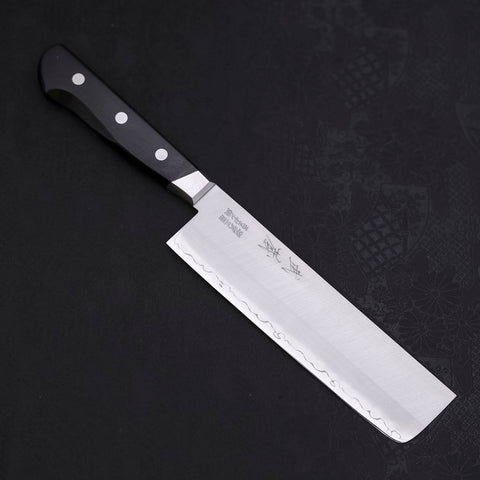 Nakiri Sweden Stainless Steel Polished Western Handle 165mm (6.5”)-[Musashi]-[Japanese-Kitchen-Knives]