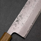 Nakiri Sweden Steel Nashiji Damascus Yaki Urushi Handle 165mm-[Musashi]-[Japanese-Kitchen-Knives]