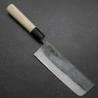 Nakiri V-Toku Kurouchi Damascus Buffalo Magnolia Handle 165mm (6.5”)-[Musashi]-[Japanese-Kitchen-Knives]