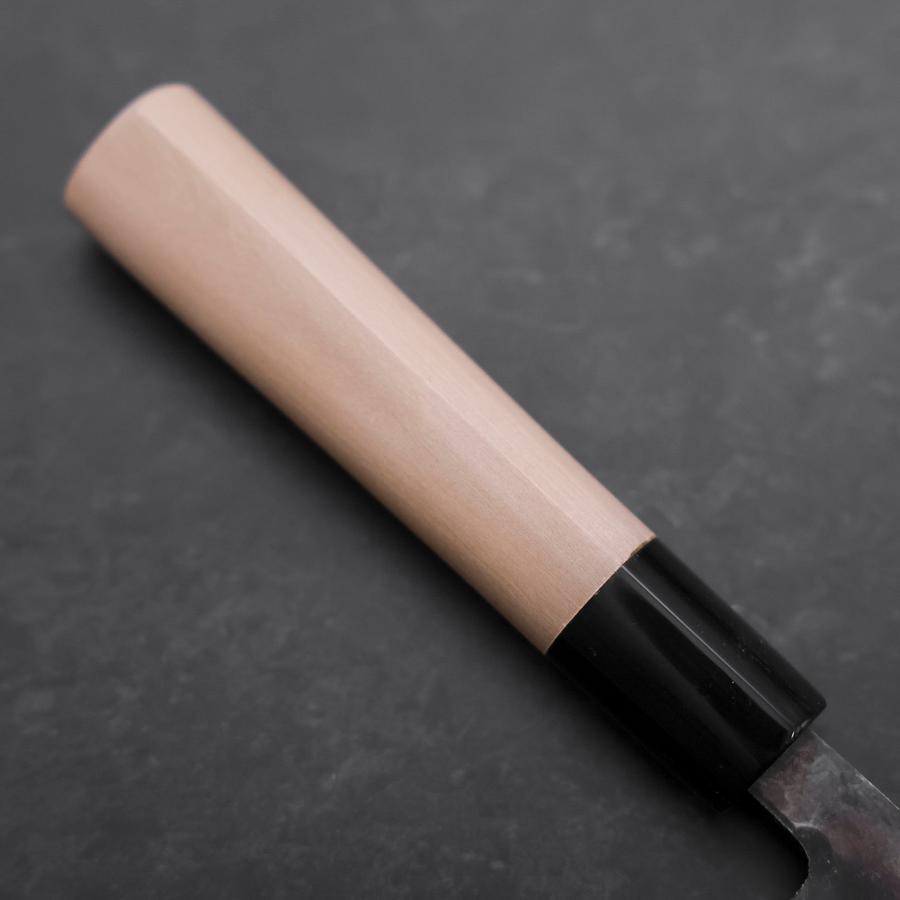 Nakiri V-Toku Kurouchi Damascus Buffalo Magnolia Handle 165mm-[Musashi]-[Japanese-Kitchen-Knives]