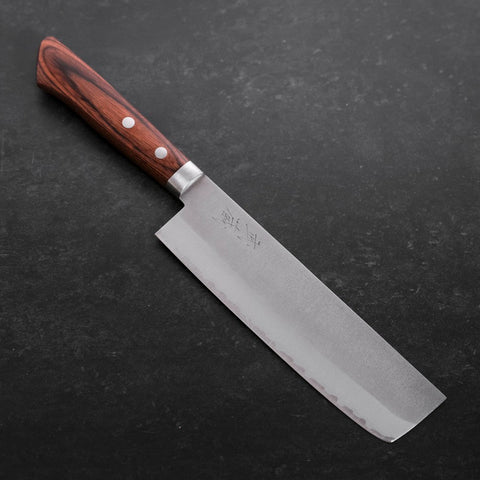 Nakiri VG-1 Nashiji Western Mahogany Handle 165mm (6.5”)-[Musashi]-[Japanese-Kitchen-Knives]