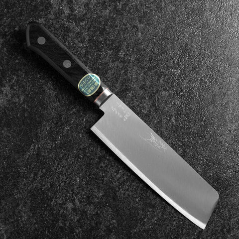 Nakiri VG-1 Polished Western Black Handle 160mm-[Musashi]-[Japanese-Kitchen-Knives]